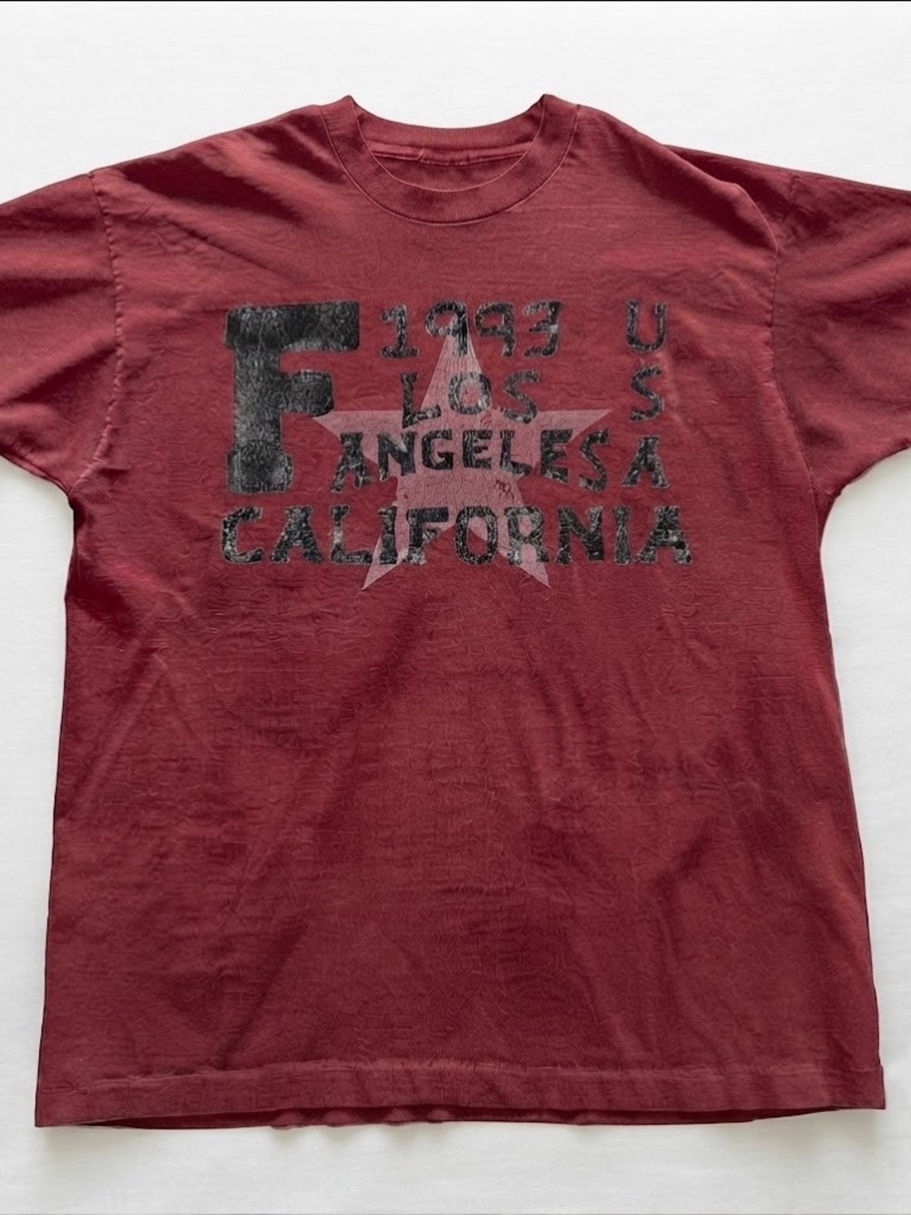 Gildan Maroon Los Angeles California Graphic Tee